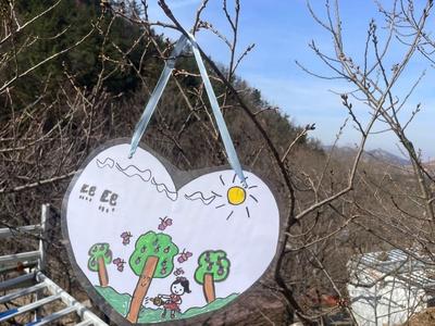 在孩子们心中植入一片“绿”意盎然！樱桃树挂上了孩子们的“身份牌”