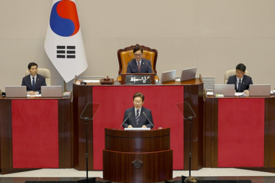 韩国总统李在明就任后首次发表施政演说