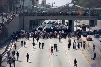 美国加州洛杉矶抗议活动持续，一天内38人被捕