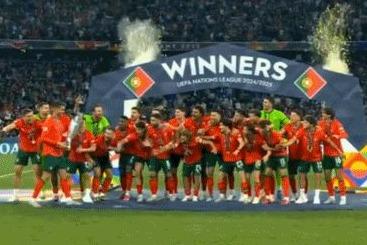 40岁C罗进球，葡萄牙队击败西班牙队夺得欧国联冠军