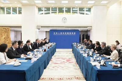 商务部部长王文涛会见美中贸易全国委员会董事会代表团