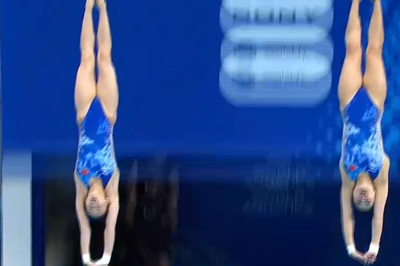 女双10米台跳水决赛，陈芋汐/掌敏洁夺得冠军