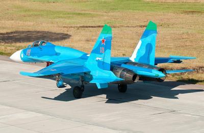 俄军一架苏-27战机坠毁