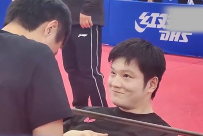 全运会国乒体测表情包看一次笑一次，樊振东体测变憋笑挑战