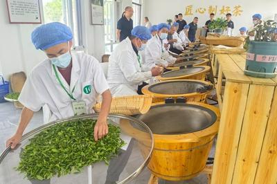 青島這場大賽競技綠茶炒制，90分鐘內完成全流程工藝