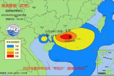 海浪红色预警！广东近岸海域将出现4到7米巨浪到狂浪