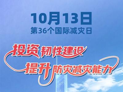 第36個國際減災日來了！