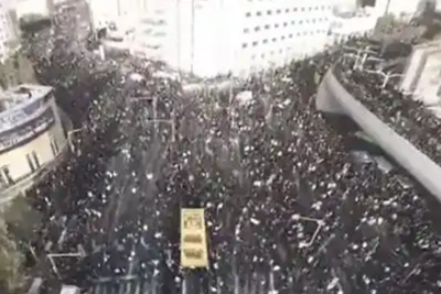 20万人在耶路撒冷集会，抗议以色列政府强制征兵