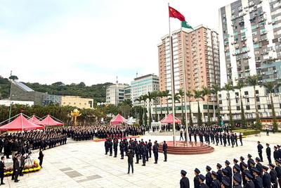 澳门举行升旗仪式和酒会庆祝回归祖国26周年