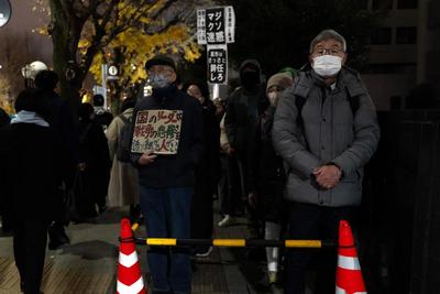 日本民众集会抗议高市涉台错误言论