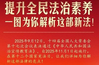 图解 | 提升全民法治素养，一图为你解析这部新法！
