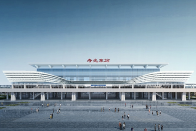 津潍高铁寿光东站站房工程主体结构封顶，建成后1小时直达青岛