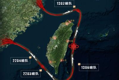 中国海警局发布环台岛执法巡查示意图