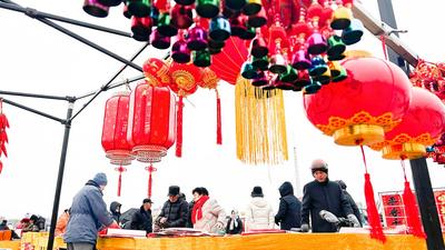 年味上線！平度金溝子大集迎春氛圍感拉滿