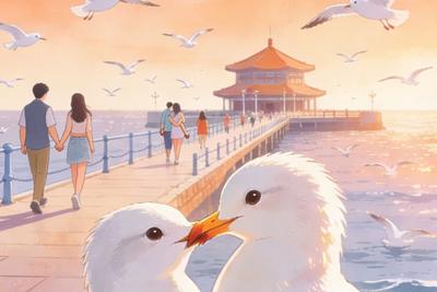 “浪花朵朵，海鸥对对” 市南区“鸥”遇良缘摄影大赛即将启幕