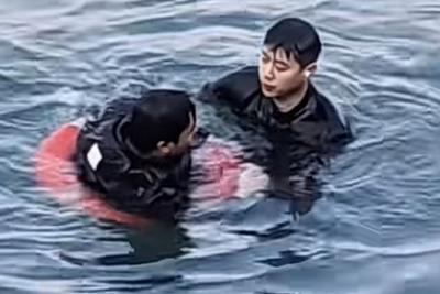 栈桥一跳，低调的他“被动刷屏”！跳海救人的“耳机哥”被点赞“包围”