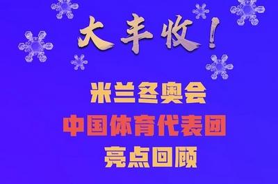 大丰收！米兰冬奥会中国体育代表团亮点回顾
