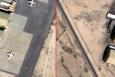 伊朗公布美军基地遭袭前后对比照片