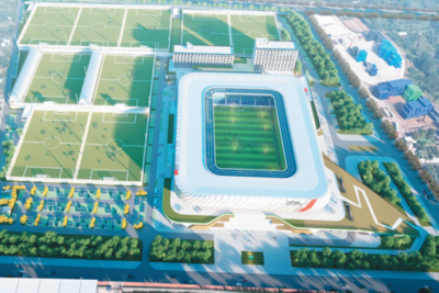 西海岸新区青少年足球训练基地计划6月开建，足球场可容纳1.5万名观众