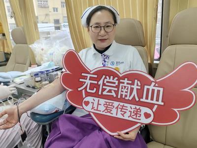 雷锋月中，青岛八医144人捐献热血42200毫升