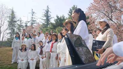 花海为幕、歌声为媒，市南区百花苑合唱快闪活动点亮春日文旅