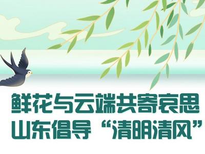 鲜花与云端共寄哀思 山东倡导“清明清风”