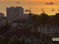 青岛傍晚：云霞淡染，暮色温柔