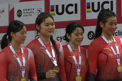 场地自行车世界杯首日，中国队斩获1金1铜