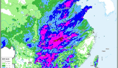 今天降雨覆蓋華南至華東多地，今明廣西廣東等地暴雨大暴雨持續