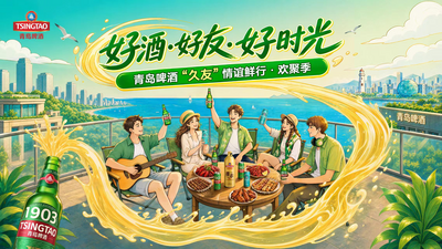 直播 | 好酒好友好时光，青啤久友欢聚季