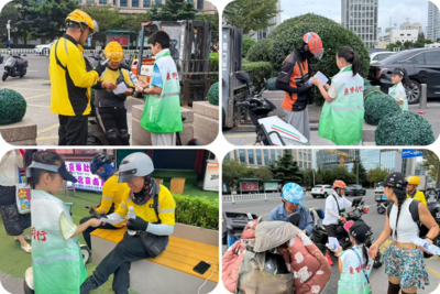 童心送清凉，暖“骑”更暖心！秦岭路社区小小志愿者致敬城市奔波者