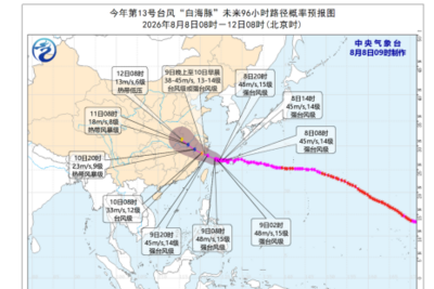 台风“白海豚”登陆后移动路径尚不确定，但外围环流将给青岛带来风雨天气