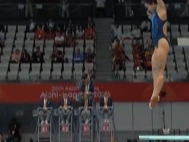 陈艺文/陈佳夺得亚运会跳水女子双人3米跳板金牌