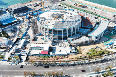 主体结构进入收尾攻坚阶段！多工种并行推进，青岛市图书馆新馆建设提速